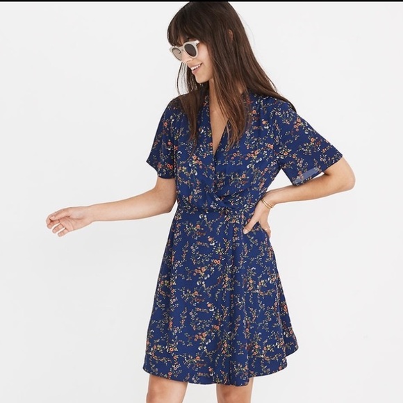 Amaranth Wrap Dress in Moonless Floral - Picture 1 of 3